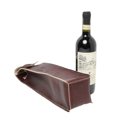 Leather Wine Holder - Brown