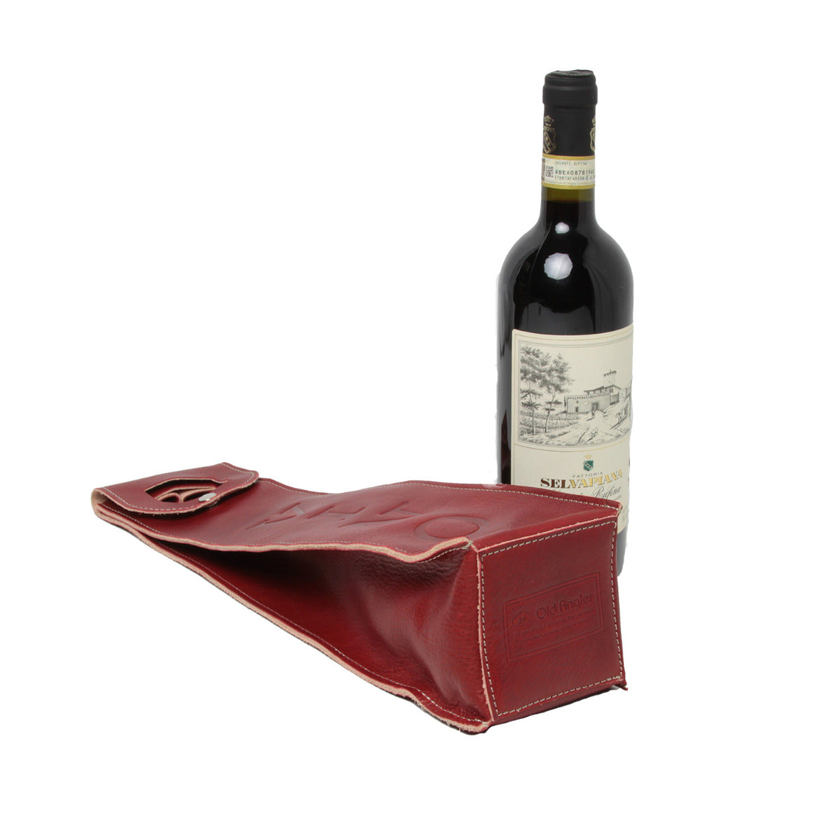 Leather Wine Holder - Red