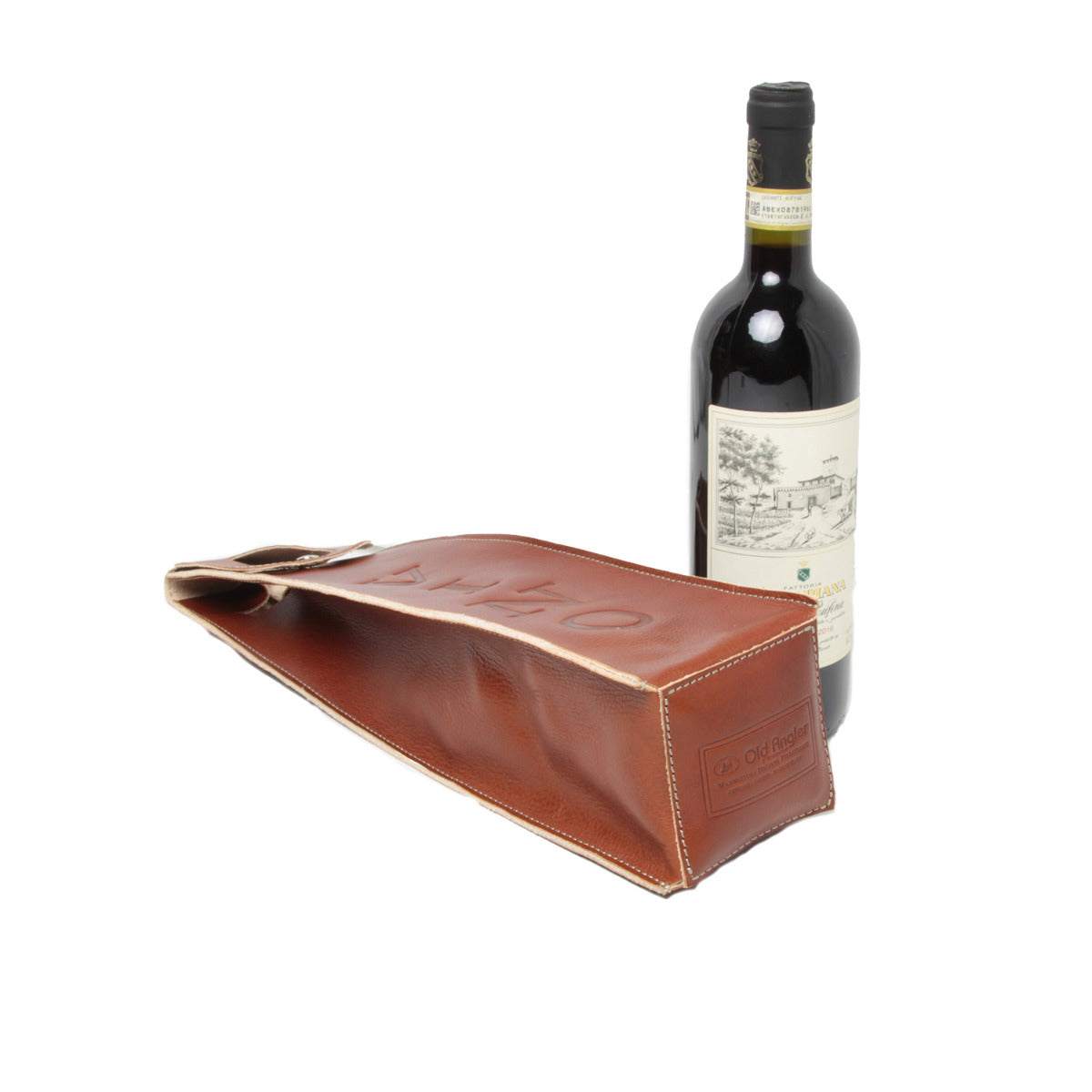 Leather Wine Holder - Teak