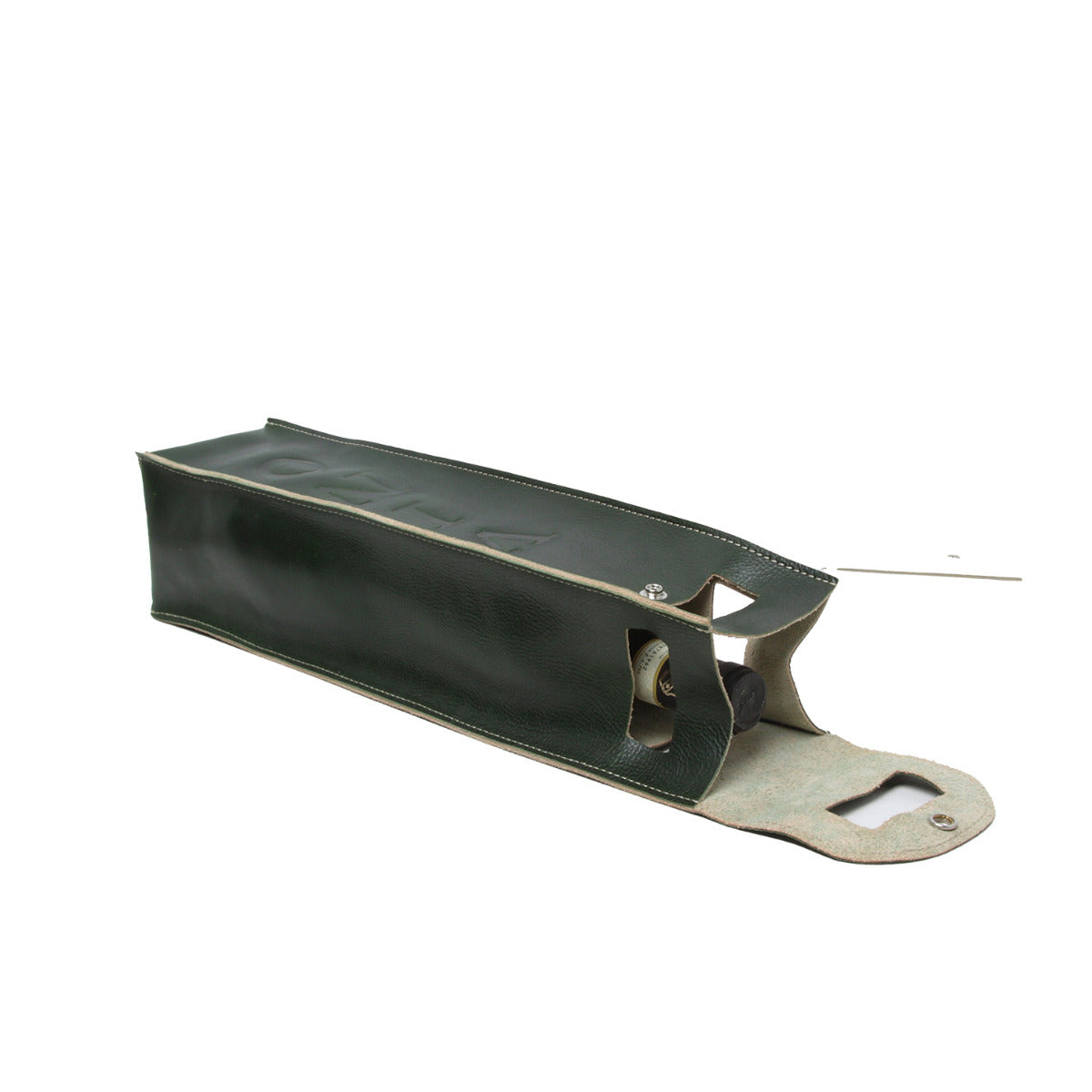 Leather Wine Holder - Green