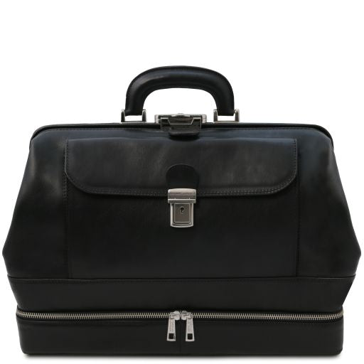 Black leather Doctor Bags Giotto - by Tuscany Leather