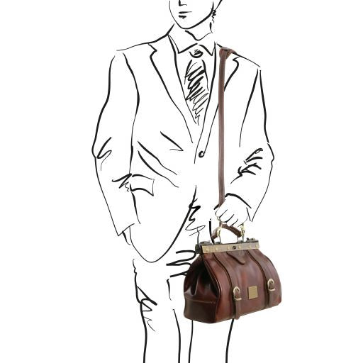 Red leather Doctor Bags Monalisa - by Tuscany Leather