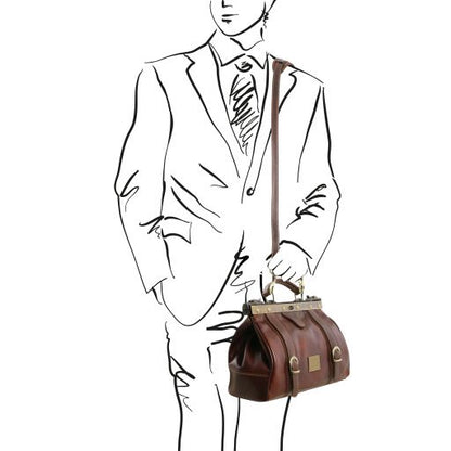 Red leather Doctor Bags Monalisa - by Tuscany Leather