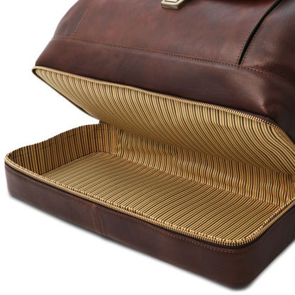 Black leather Doctor Bags Giotto - by Tuscany Leather