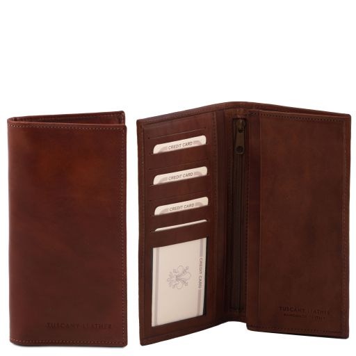 Exclusive vertical 2 fold leather wallet for men