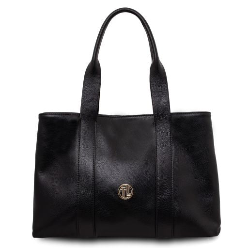 Black leather Handbags Callie - by Tuscany Leather