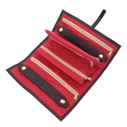 Soft leather jewellery case