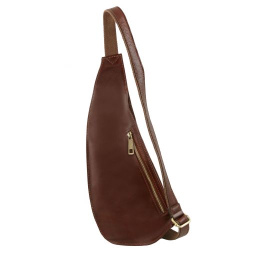 Dark Brown leather Satchels Leather crossover by Tuscany Leather