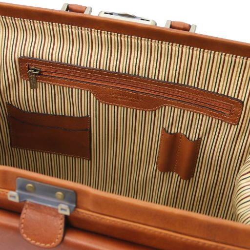 Black leather Doctor Bags Leonardo - by Tuscany Leather