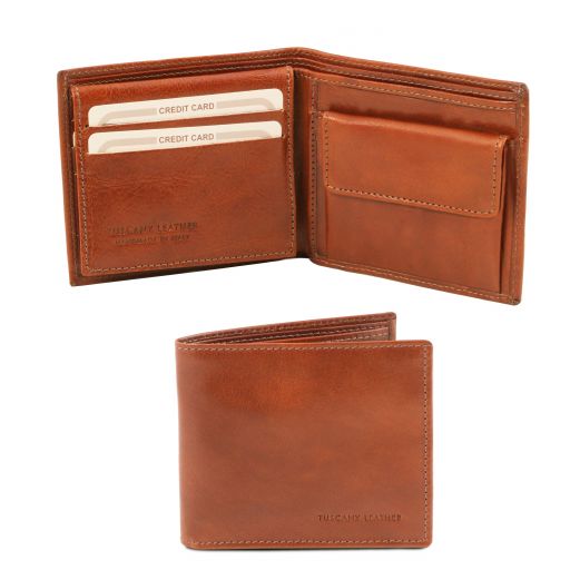 Honey leather Wallets & Money Clips Exclusive 3 by Tuscany Leather
