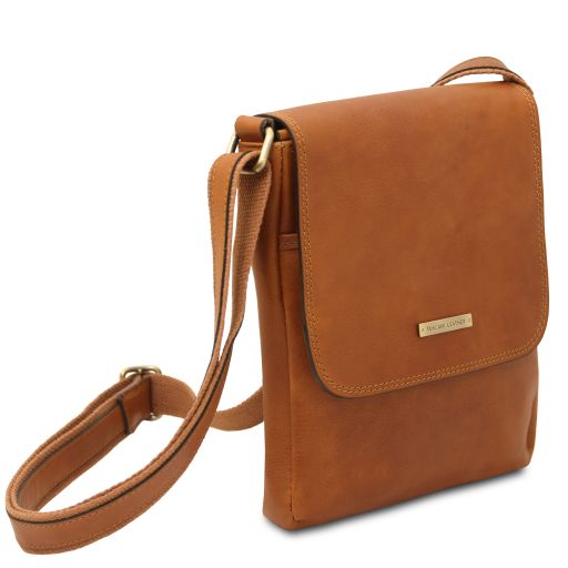 Dark Brown leather Satchels John - by Tuscany Leather