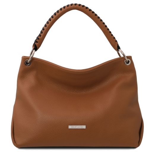 Cognac leather Handbags TL by Tuscany Leather