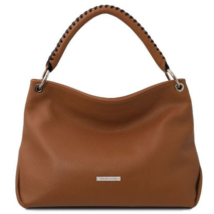 Cognac leather Handbags TL by Tuscany Leather