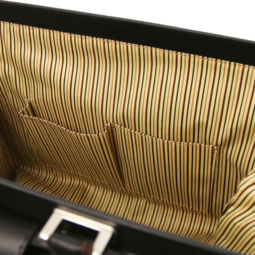 Black leather Doctor Bags Raffaello - by Tuscany Leather