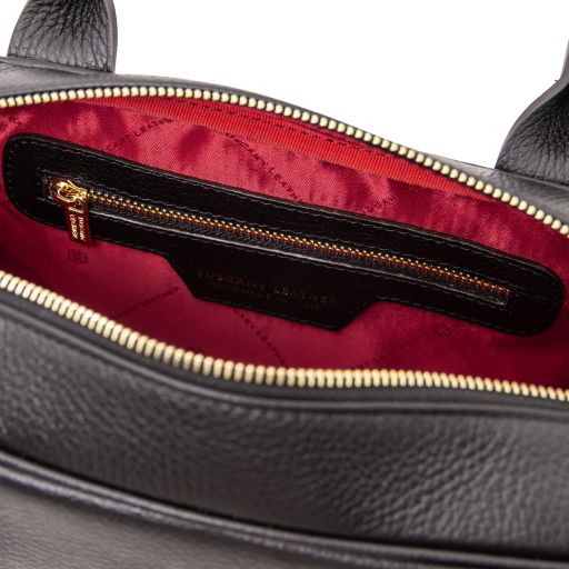 Black leather Handbags Stephany - by Tuscany Leather