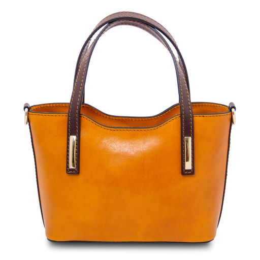 Dark Blue leather Handbags Amelia - by Tuscany Leather