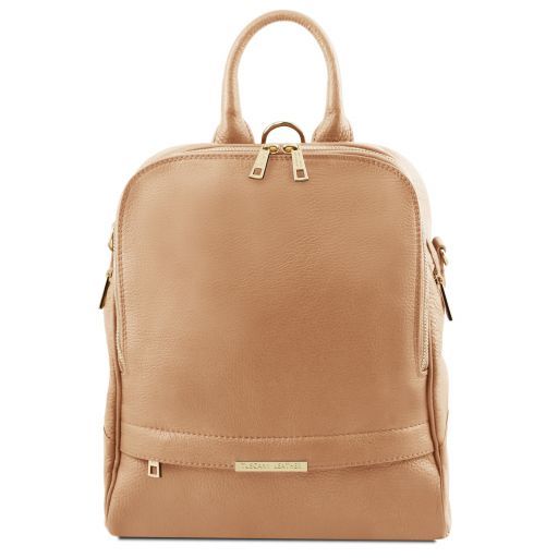 Champagne leather Backpacks TL by Tuscany Leather