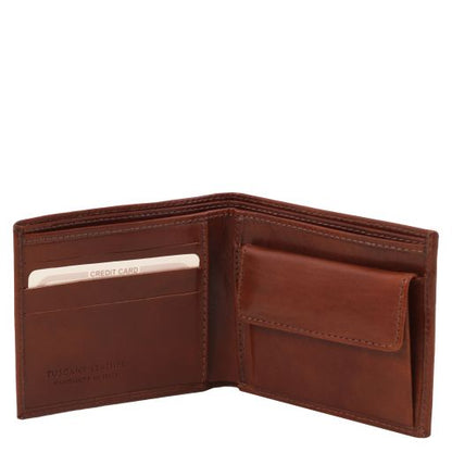 Dark Brown leather Wallets & Money Clips Exclusive 2 by Tuscany Leather