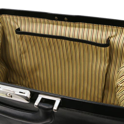 Black leather Doctor Bags Giotto - by Tuscany Leather