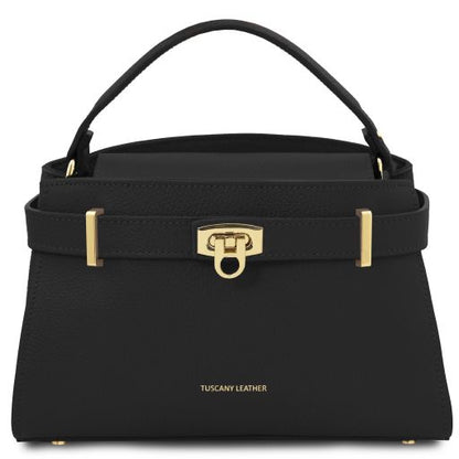 Black leather Handbags Maisy - by Tuscany Leather