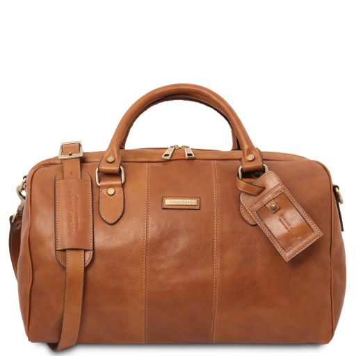 Natural leather Duffel Bags Lisbona - by Tuscany Leather