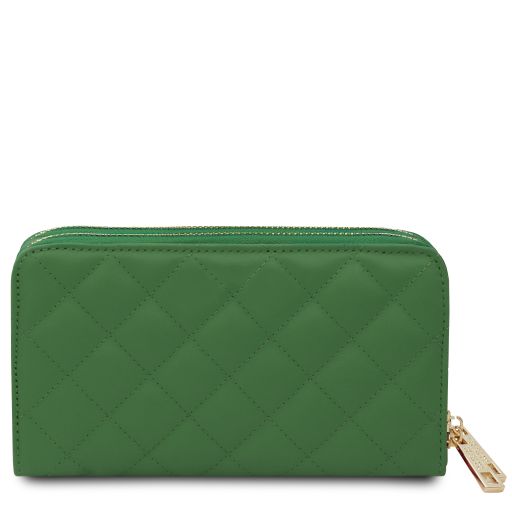 Ada - Double zip around soft leather wallet