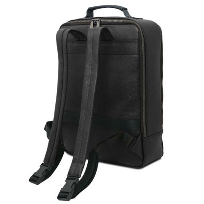 Dark Blue leather Backpacks Brooklyn - by Tuscany Leather