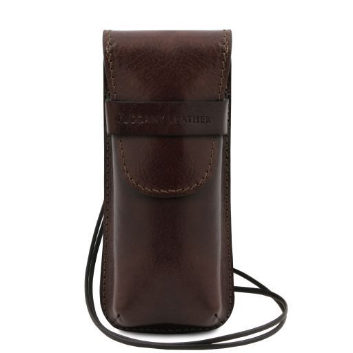 Dark Brown leather Travel Accessories Exclusive by Tuscany Leather