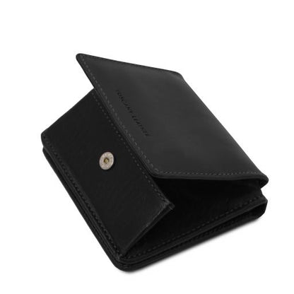 Exclusive leather wallet with coin pocket
