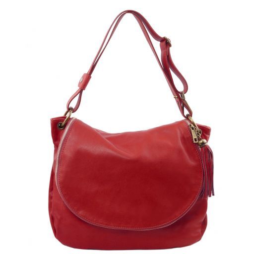 Red leather Shoulder Bags TL by Tuscany Leather