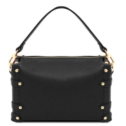 Dark Blue leather Handbags Praline - by Tuscany Leather