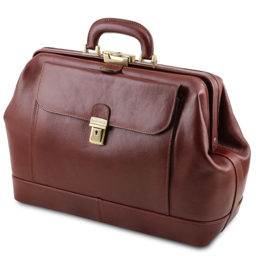 Brown leather Doctor Bags Leonardo - by Tuscany Leather