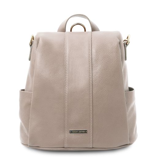Light Taupe leather Backpacks TL by Tuscany Leather
