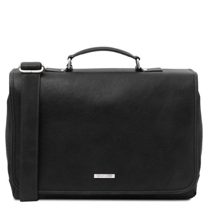 Black leather Briefcases Mantova - by Tuscany Leather