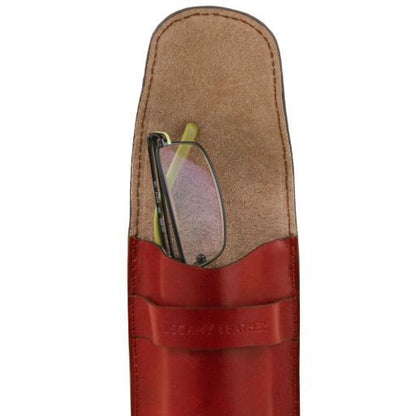 Red leather Travel Accessories Exclusive by Tuscany Leather