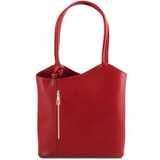 Red leather Shoulder Bags Patty - by Tuscany Leather