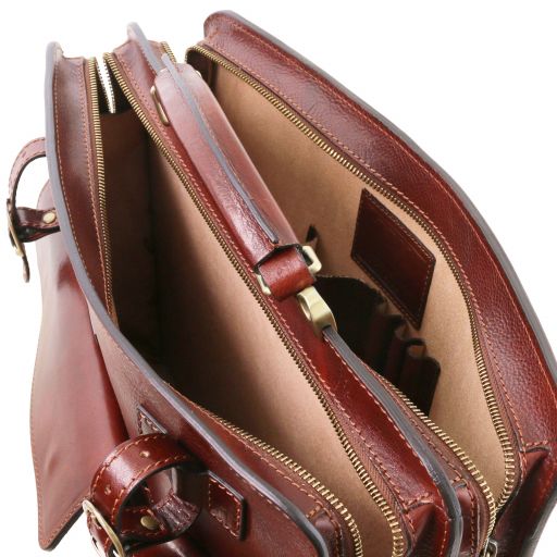 Brown leather Briefcases Venezia - by Tuscany Leather