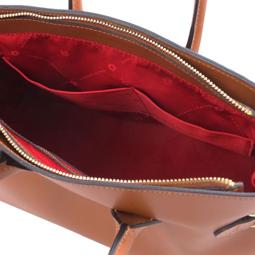 Cognac leather Handbags TL by Tuscany Leather