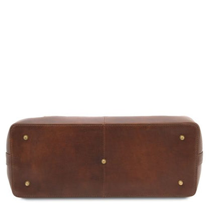 Black leather Doctor Bags Leonardo - by Tuscany Leather