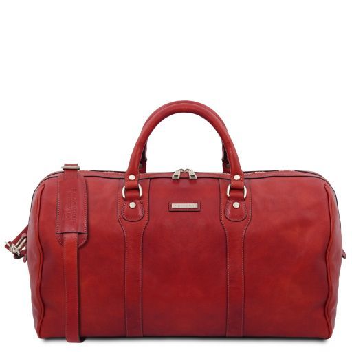Red leather Duffel Bags Oslo - by Tuscany Leather