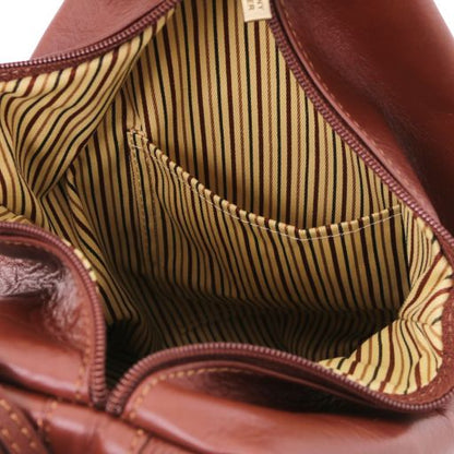 Red leather Backpacks Shanghai - by Tuscany Leather