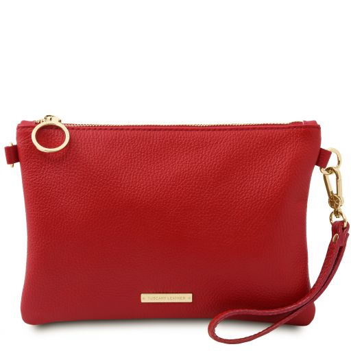 Lipstick Red leather Handbags TL by Tuscany Leather