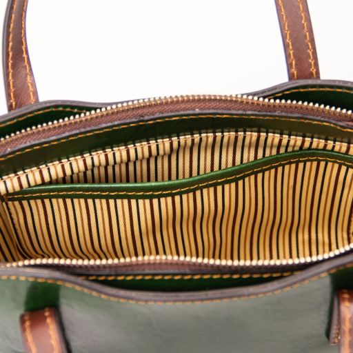 Dark Blue leather Handbags Amelia - by Tuscany Leather