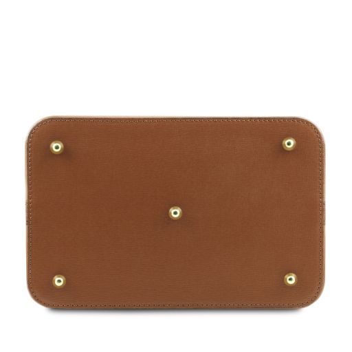 Cognac leather Handbags Minerva - by Tuscany Leather