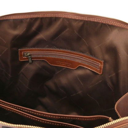 Brown leather Briefcases Ravenna - by Tuscany Leather