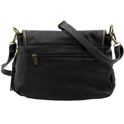 TL Bag - Soft leather shoulder bag with tassel detail