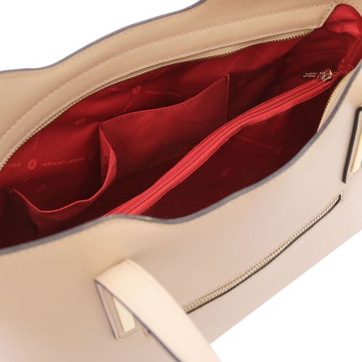 Red leather Handbags Olimpia - by Tuscany Leather