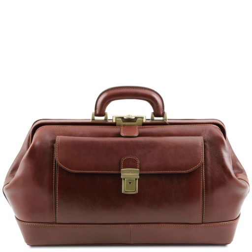 Brown leather Doctor Bags Bernini - by Tuscany Leather