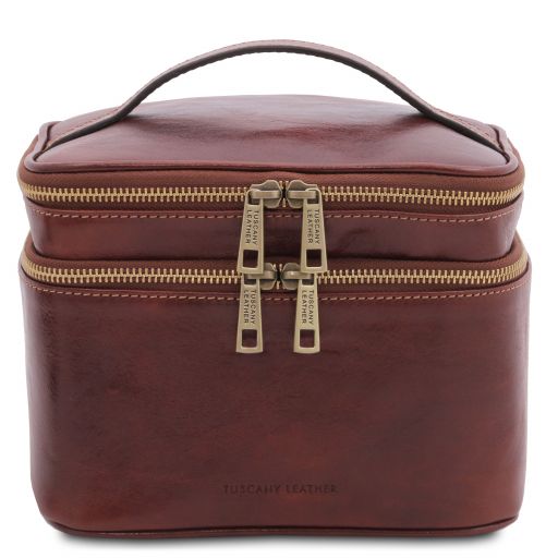 Brown leather Travel Accessories Eliot - by Tuscany Leather