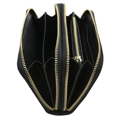 Ada - Double zip around soft leather wallet